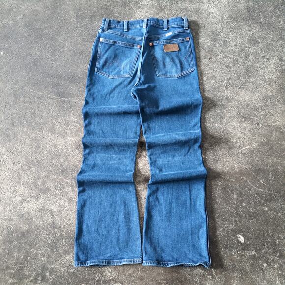 Wrangler Bootcut Jeans Womens 27x32 Blue Pants High Rise Western Stretch Retro - Picture 3 of 8